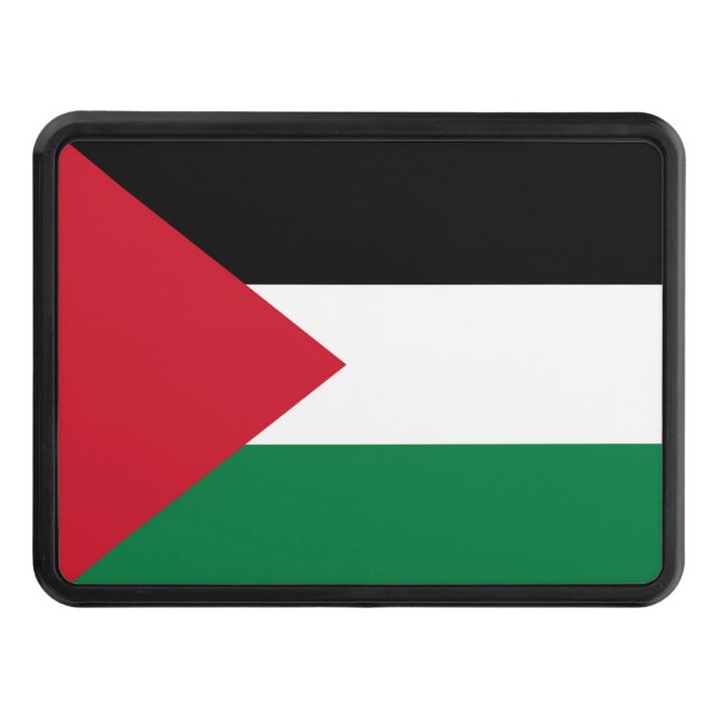 officially the State of Palestine country flag Trailer Hitch Cover (Front)