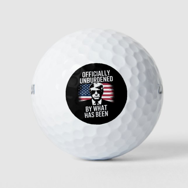 Officially Unburdened By What Has Been Trump  Golf Balls (Front)