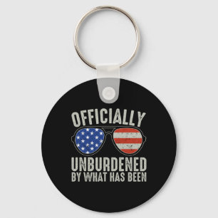 Officially Unburdened By What Has Been Trump Victo Keychain