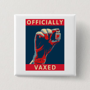 Officially Vaxed 2 Inch Square Button