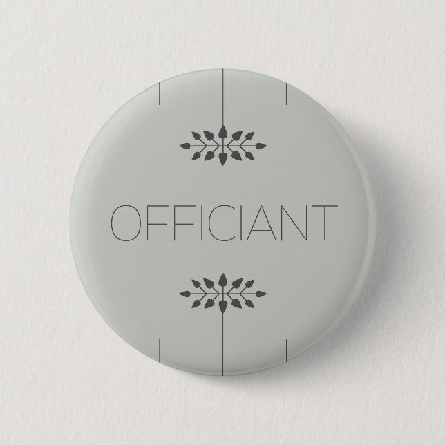 Officiant 2 Inch Round Button (Front)