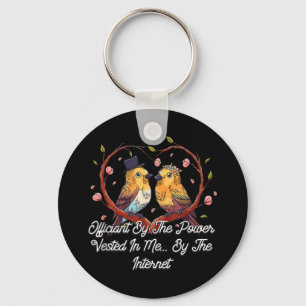 Officiant By The Power Vested In Me Priest Wedding Keychain