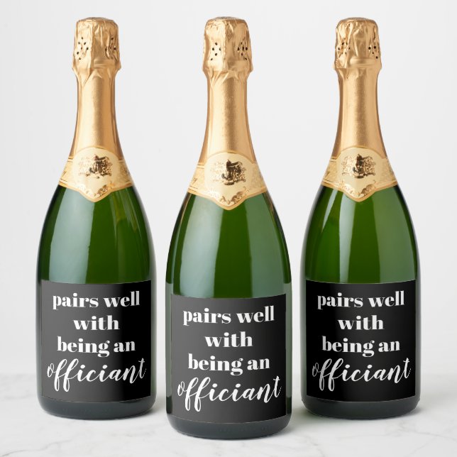 Officiant Proposal Present Will You Marry Us Beer  Sparkling Wine Label (Bottles)