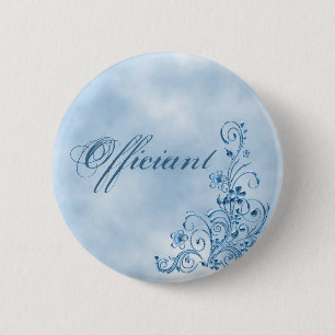Officiant Round Button: Sky Blue Elegance 2 Inch Round Button