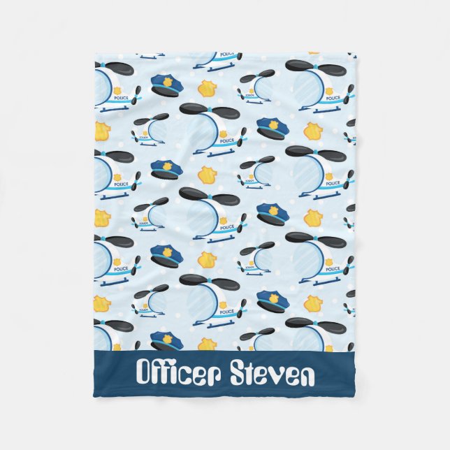 Officier ajouter le nom police couverture bébé (Devant)