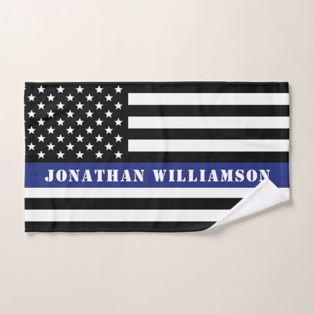 Officier De Police De Ligne Bleue Mince Départemen (Serviette à main)
