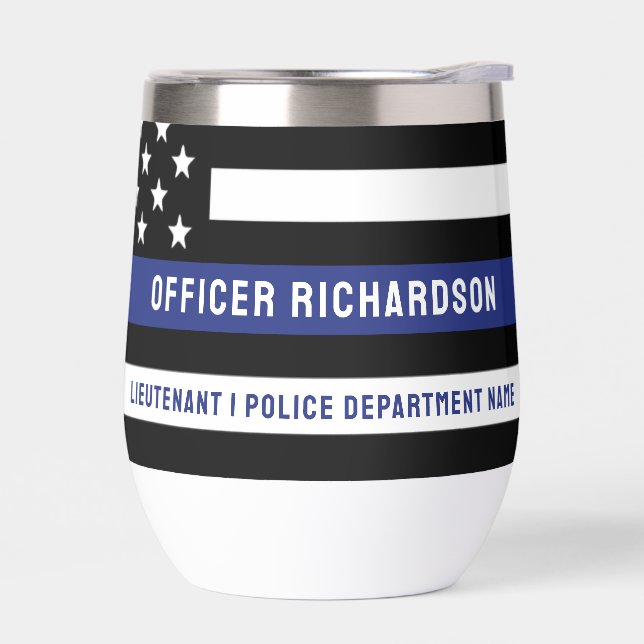 Officier De Police De Ligne Bleue Mince Départemen (Gauche)