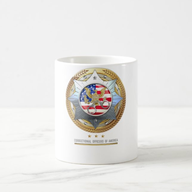 Officiers de correction de l'Amérique café Mug (Centre)