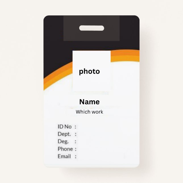 Offiice/Company ID Card Badge (Front)