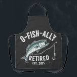 Offishally Retired est 2025 Fisher Dad Retirement Apron<br><div class="desc">offishally retired 2025,  fishing retirement shirt,  dad fishing retirement gift,  fisher hobby design,  retired fisher dad shirt,  fishing passion retirement,  offishally retired gift,  angler retirement shirt,  fishing milestone 2025,  fisherman retirement graphic</div>