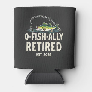 Offishally Retired Est. 2025 Retirement Fisher Dad Can Cooler