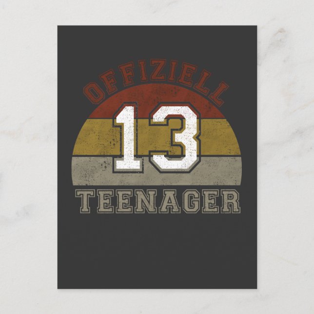 Offiziell Teenager 13 Jahre alt Postcard (Front)