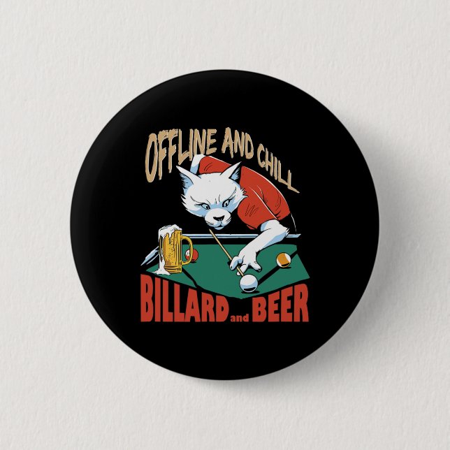 Offline Chill And Beer  2 Inch Round Button (Front)