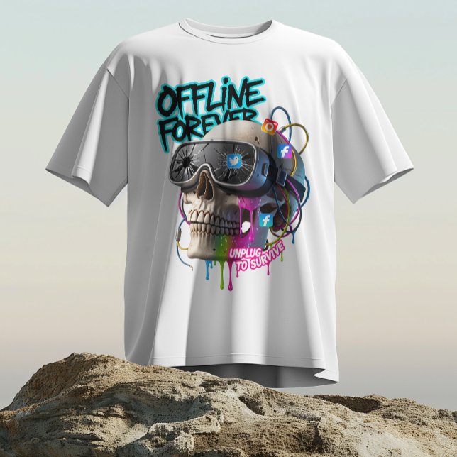 Offline Forever – Unplug to Survive T-Shirt (Creator Uploaded)