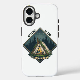 Offline Is The New Luxury Retro Camping Tough Phon iPhone 16 Case