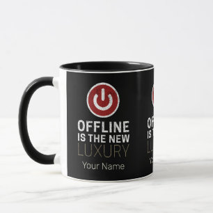 Offline Is The New Luxury Saying Pause Vintage Mug