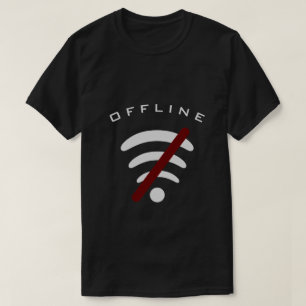 Offline - No Wi-Fi - Free Zone - Customizable T-Shirt