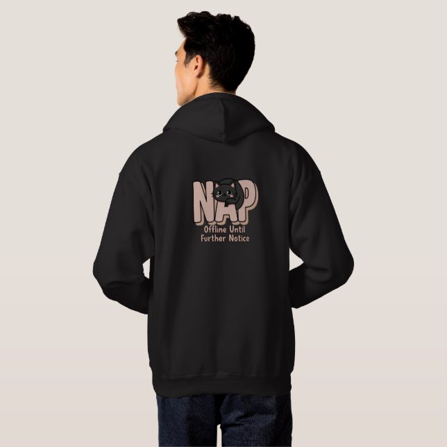 Offline Until Further Notice Cat  Hoodie (Back Full)
