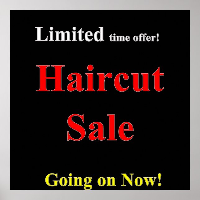 Offre à temps limité Haircut Vente Poster Matte (Devant)