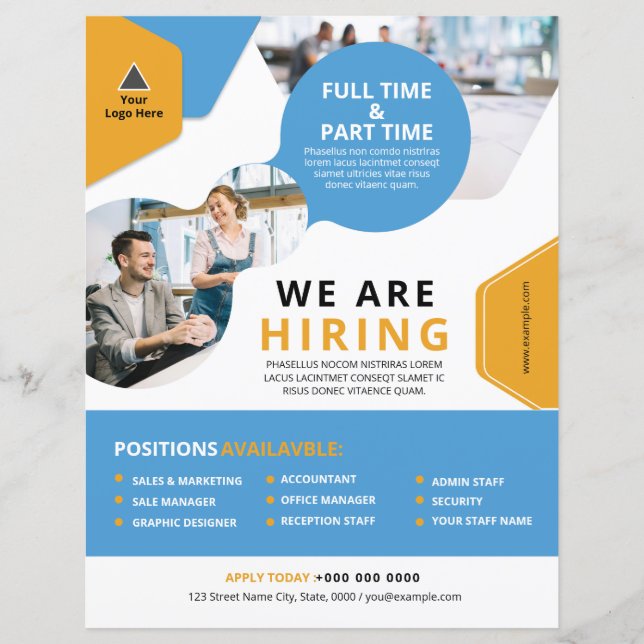 Offre d'emploi / Nous embauchons Flyer (Devant)