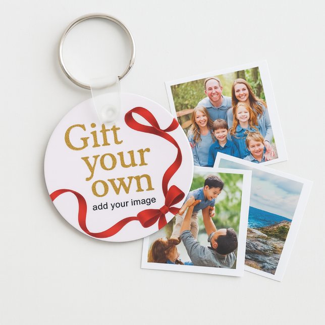 Offrez votre propre image de porte-clés (Your memories, always with you” or “Turn moments into keepsakes)