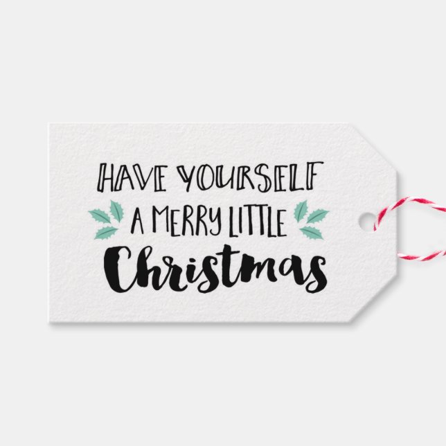 Offrez-vous des étiquettes cadeaux de Noël Joyeux (Devant (Horizontal))