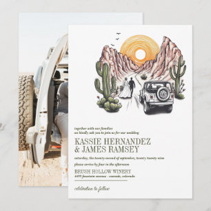 Offroad Canyon Couple Wedding Invitation