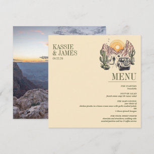 Offroad Canyon Couple Wedding Menu