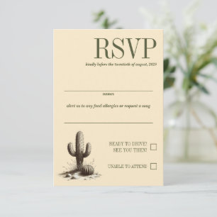 Offroad Canyon Couple Wedding RSVP Card