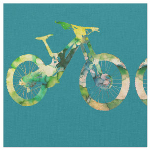  Offroad Downhill  Sport Xtreme Watercolor Art  Fabric