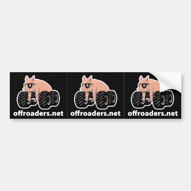 Offroader Hedmark - 3 Web black Bumper Sticker (Front)