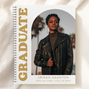 Offset Arch Gold Photo Graduation Guest Book