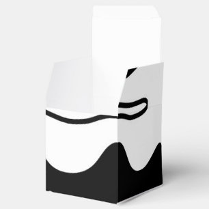 Offset Chamber: Abstract Black, White & Red Favor Box