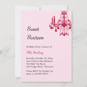 Offset Grand Ballroom Birthday Invitation (red)
