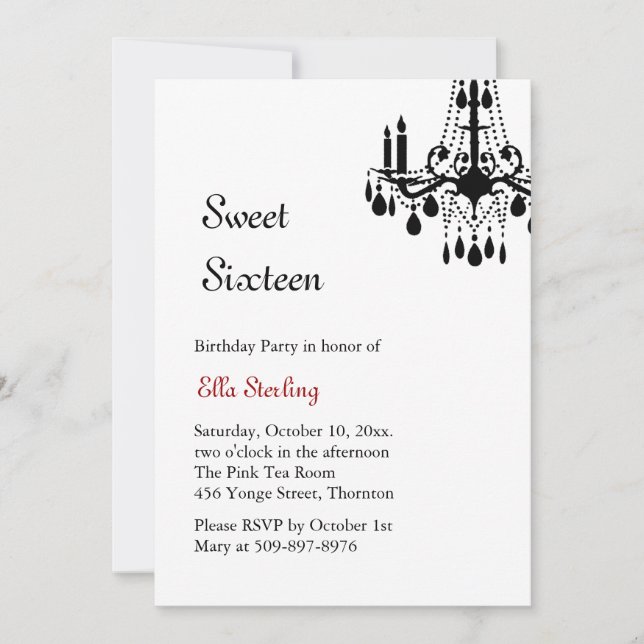 Offset Grand Ballroom Invitation d'anniversaire (b (Devant)