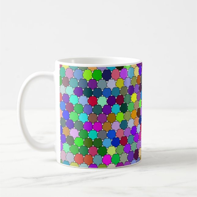 Offset Hexagons 11oz Mug (Left)