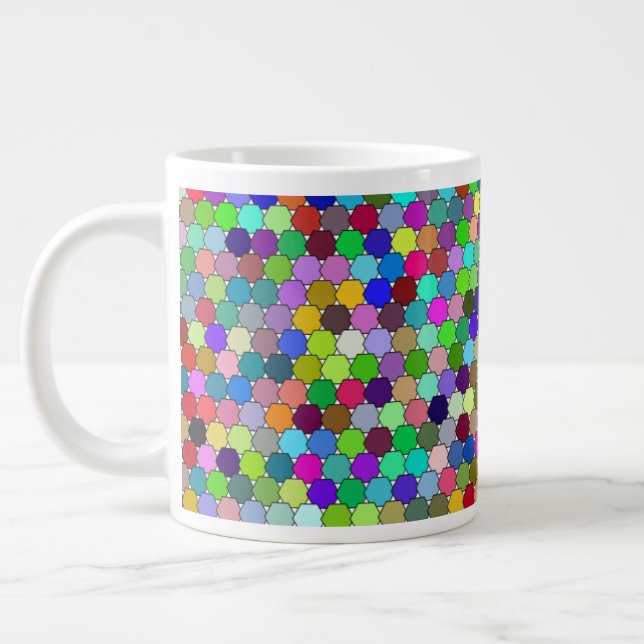 Offset Hexagons 20oz Mug (Left)