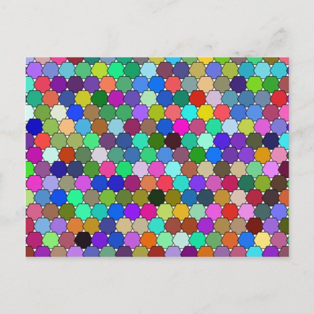 Offset Hexagons Postcard (Front)