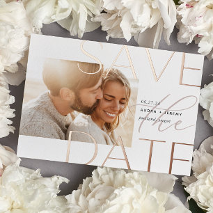 Offset Overlay   Modern Photo Save The Date