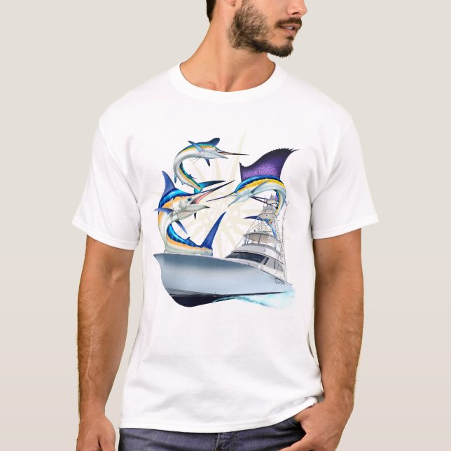 Offshore Billfish - Blue Marlin, Sailfish, Mahi Ma T-Shirt (Front)
