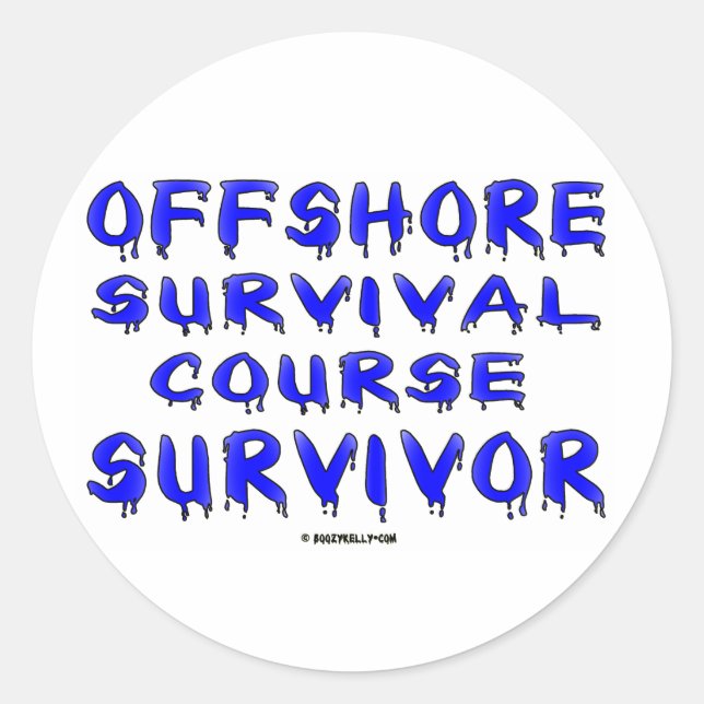 Offshore Course Survivor, Oil Field Sticker (Front)