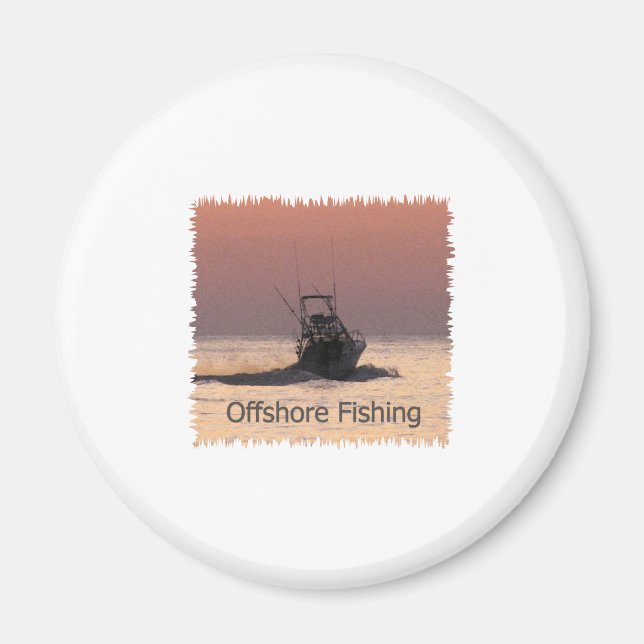 Offshore Fishing Boat Logo Magnet (Front)