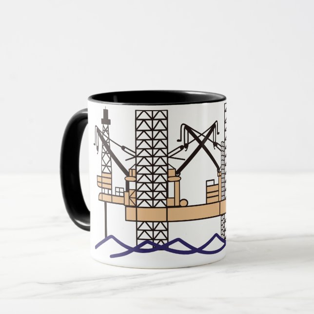 Offshore Oil Rig Mug (Front Left)