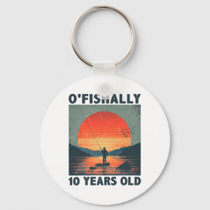 Ofishally 10 Years Old 2015 Fishing Fisherman 10th Keychain