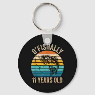 Ofishally 11 Year Old Shirt 11th Birthday Vintage Keychain