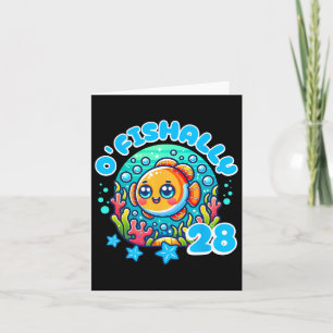 Ofishally 28 Year Old Funny 28th Birthday Fishing  Card