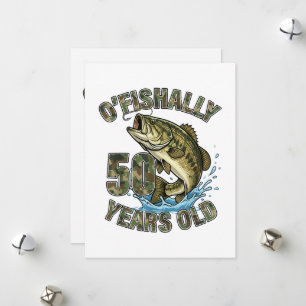OFishally 50 Years Old Fishing Lover 50th Birthday Holiday Card