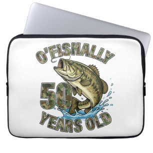OFishally 50 Years Old Fishing Lover 50th Birthday Laptop Sleeve