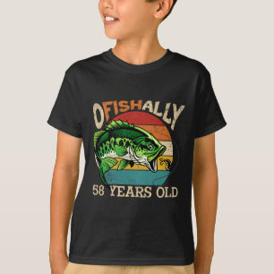 Ofishally 58 Years Old Fishing Birthday Theme Part T-Shirt