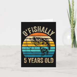 Ofishally 5 Year Old Shirt 5th Birthday Vintage Fi Card